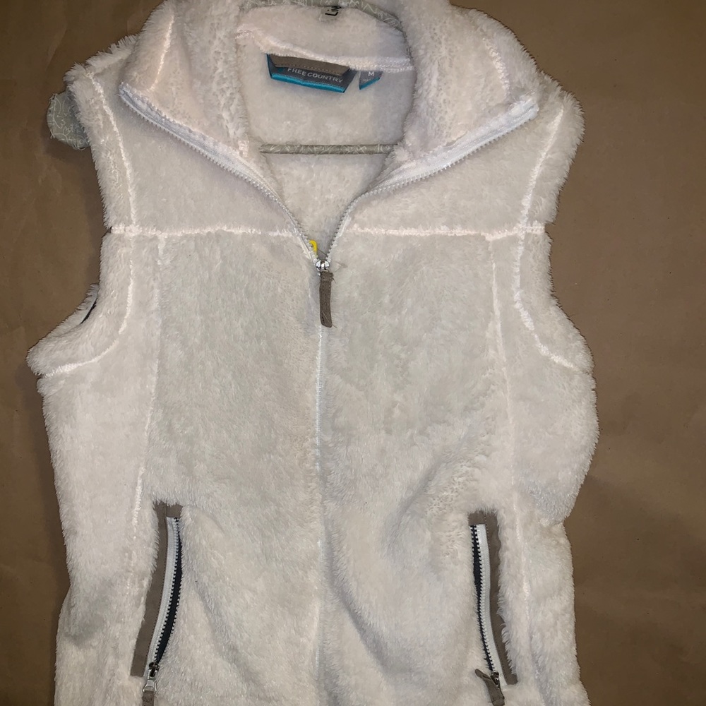 Columbia White fur Vest